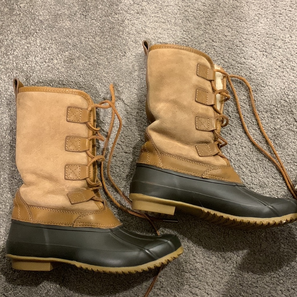 Tory Burch Argyll Lace-Up Duck Boot Snow Shealing - image 2